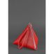 Сумка-косметичка Піраміда шкіряна жіноча червона