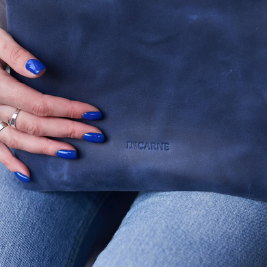 Чохол для ноутбука Wall зі шкіри з підкладкою 13-14" синій