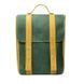 Рюкзак Wings 13" шкіряний зелено-жовтий вінтажний