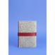Обкладинка шкіряна для паспорта 1.1 фетрова з шкіряними бордовими вставками