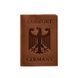 Шкіряна обкладинка для паспорта з гербом Німеччини світло-коричнева