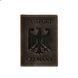 Шкіряна обкладинка для паспорта з гербом Німеччини темно-коричнева
