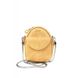 Мини-сумка Kroha кожаная женская желтая винтажная