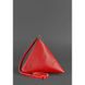 Сумка-косметичка Піраміда шкіряна жіноча червона