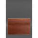 Чехол-конверт на магнитах для MacBook 13" кожаный светло-коричневый