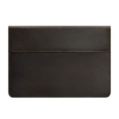 Чохол-конверт на магнітах для MacBook Air/Pro 13'' шкіряний темно-коричневий