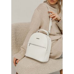 Шкіряний жіночий міні-рюкзак Kylie білий