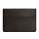 Чехол-конверт на магнитах для MacBook 13" кожаный темно-коричневый Crazy Horse