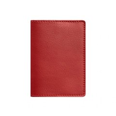 Обкладинка шкіряна для паспорта 1.3 червона