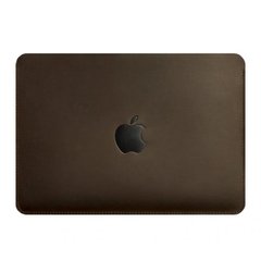 Чохол горизонтальний шкіряний для MacBook Pro 14" темно-коричневий