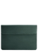 Чехол-конверт на магнитах для MacBook 14" кожаный зеленый Crazy Horse