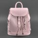 Шкіряний жіночий рюкзак Олсен рожевий