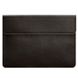 Чехол-конверт на магнитах для MacBook 14" кожаный темно-коричневый Krast