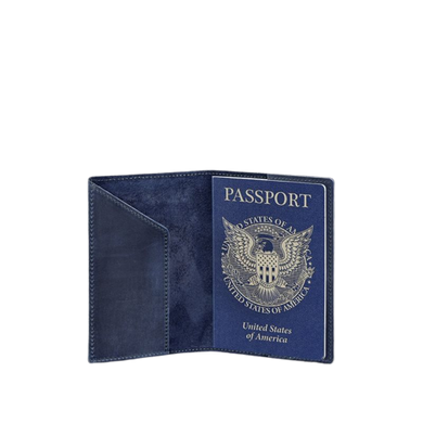 Обкладинка для паспорта з американським гербом шкіряна синя