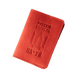 Обкладинка на паспорт «Русскій карабль іді на*уй» з кишеньками для карток червона