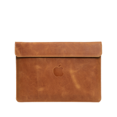 Чохол Klouz з підкладкою з фетру та лого Apple 13-14" світло-коричневий