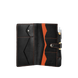 Тревел-кейс 4.0 шкіряний чорний з помаранчевим