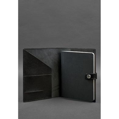 Шкіряна папка (софт-бук) для блокнота і планшета 10.0 Угольно-чорна