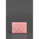 Кард-кейс 3.0 гармошка жіночий шкіряний рожевий з мандалою