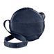 Сумка-рюкзак Maxi кругла шкіряна жіноча темно-синя
