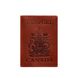 Шкіряна обкладинка для паспорта з канадським гербом корал