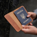 Чохол на паспорт Bali без застібки шкіряний світло-коричневий
